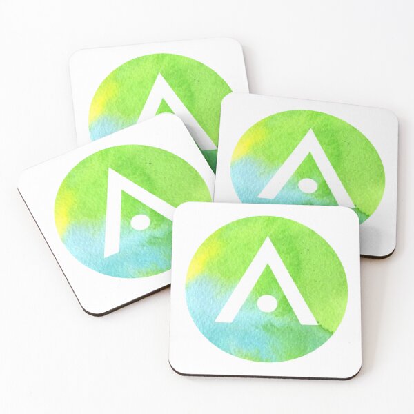 Item preview, Green and Blue Watercolor Aveda Logo designed and sold by Dalaura.