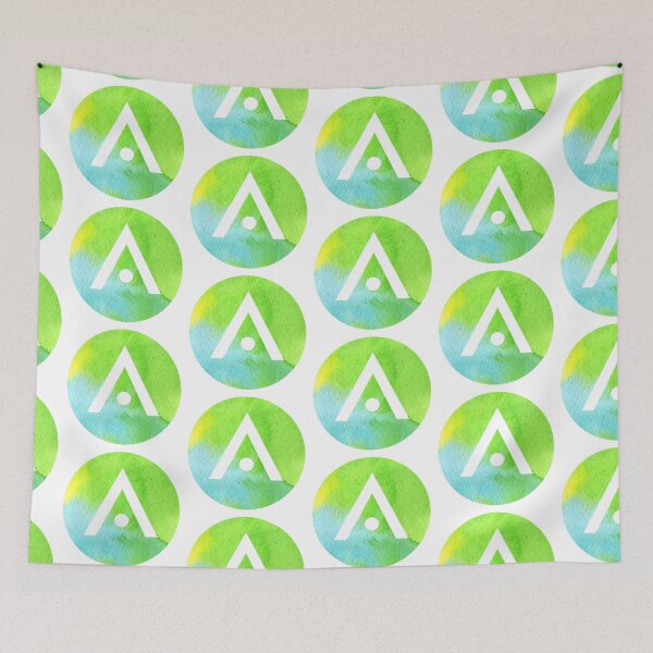 Item preview, Green and Blue Watercolor Aveda Logo designed and sold by Dalaura.