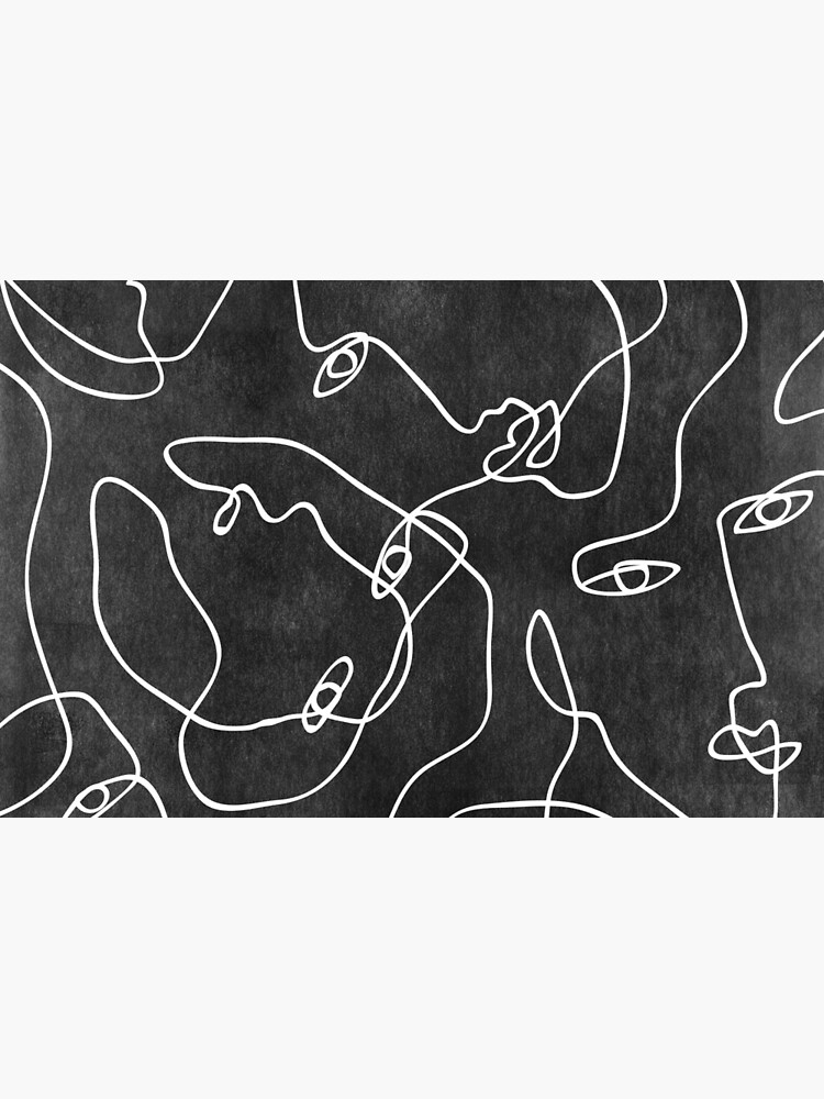 Faces All Over Black And White by TheRedFinch