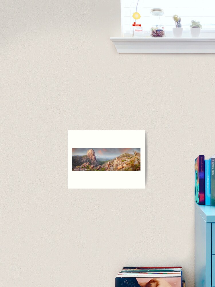Thumbnail 1 of 3, Art Print, Crator Bluff, Warrumbungles National Park, New South Wales, Australia designed and sold by Chockstone.