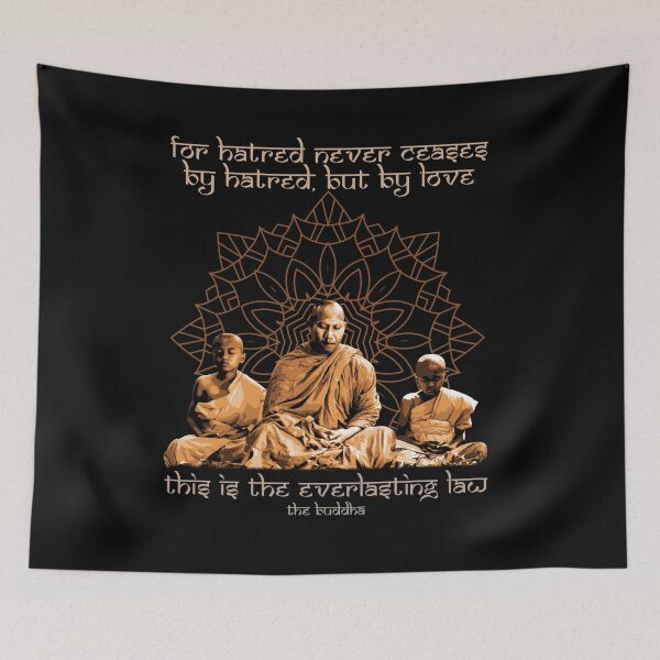 Item preview, For Hatred Never Ceases by Hatred But By Love, Buddhist Proverb, Mandala, Buddhist Gift designed and sold by Proverbial Wisdom Design.