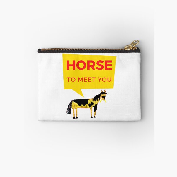 Item preview, Horse to meet you horse funny love cartoon art yellow designed and sold by BHHELKA.