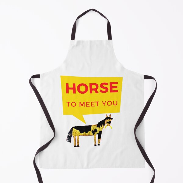 Item preview, Horse to meet you horse funny love cartoon art yellow designed and sold by BHHELKA.