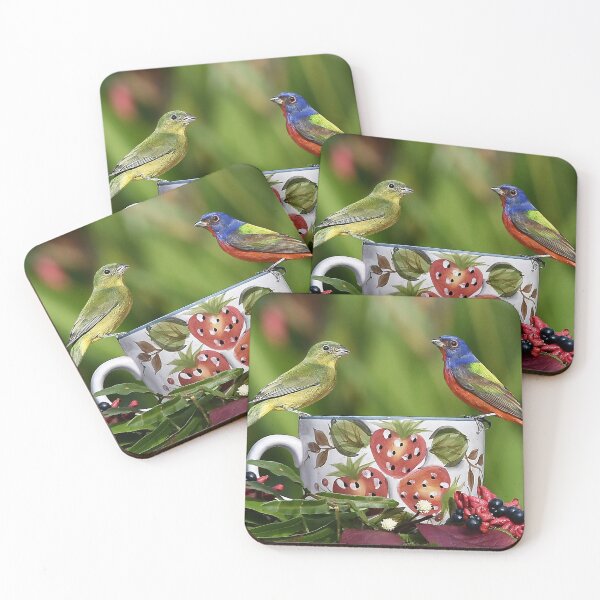 Item preview, Painted Bunting Birds designed and sold by candiscamera.