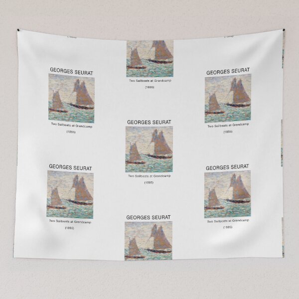 Item preview, Two Sailboats Oil Painting Impressionism designed and sold by the-cold-dots.