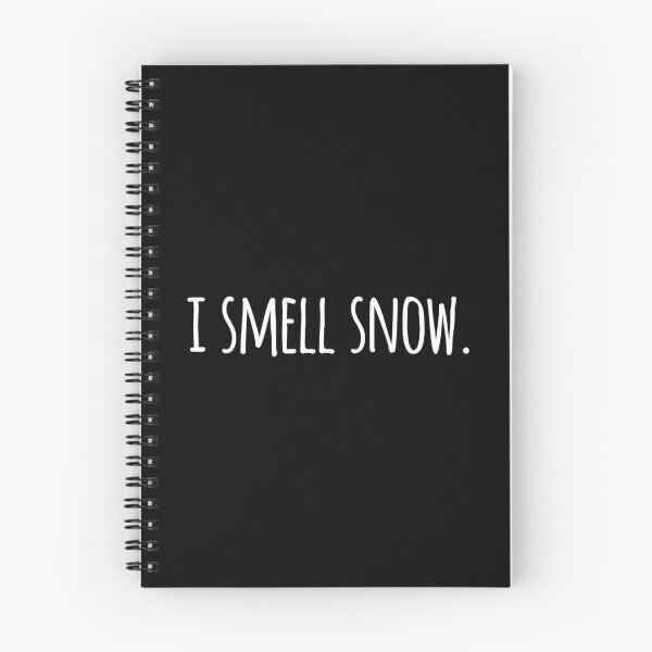 Item preview, I smell snow | Playful white font designed and sold by RebeccaCeleste.