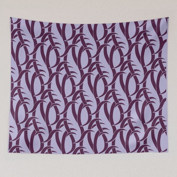 Item preview, Abstract snakes pattern in shades of purple designed and sold by aapshop.