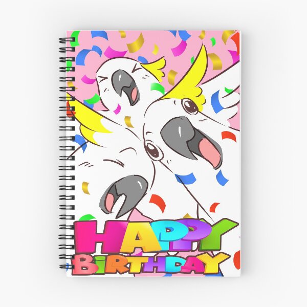 Item preview, Happy Birthday Cockatoo designed and sold by lifewithbirds.