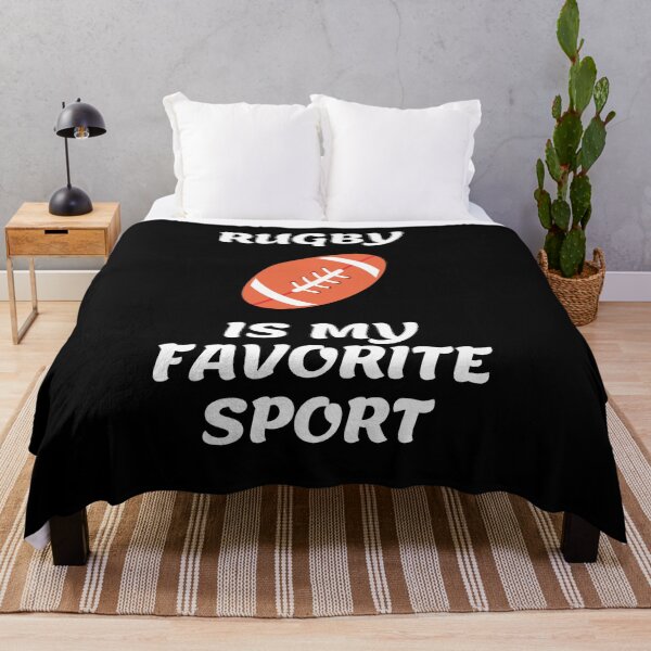 Item preview, Rugby Is My Favorite Sport Ball In Black designed and sold by LuckyKermit.