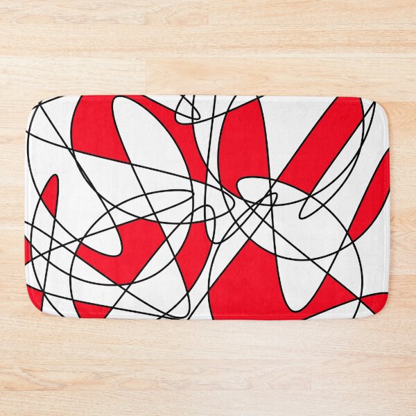 Item preview, Abstract pattern - red, white and black. designed and sold by K.S ART.