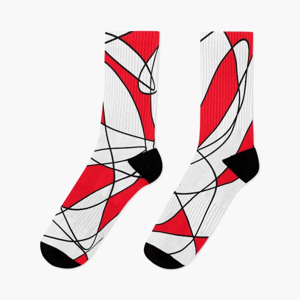 Item preview, Abstract pattern - red, white and black. designed and sold by K.S ART.