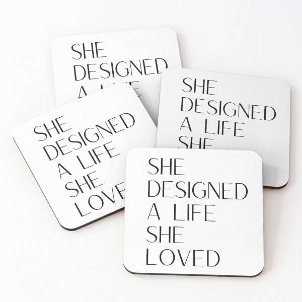 Item preview, She designed a life she loved. Text only design. Black text. designed and sold by JellyBeenzz.