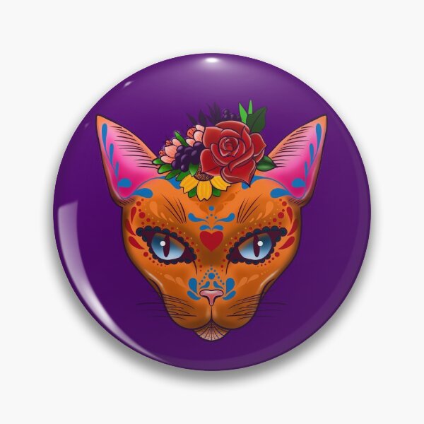 Item preview, SUGAR SKULL CAT designed and sold by MAYRA PEREZ.