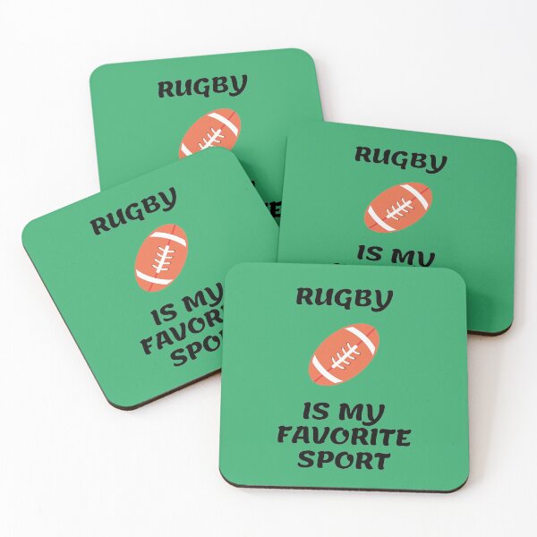 Item preview, Rugby Is My Favorite Sport Ball In Green designed and sold by LuckyKermit.