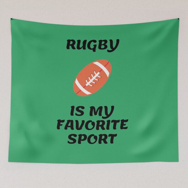 Item preview, Rugby Is My Favorite Sport Ball In Green designed and sold by LuckyKermit.