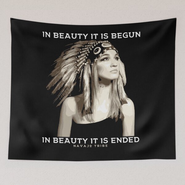 Item preview, In Beauty it is Begun, Native American, Navajo Tribe Traditional Proverb designed and sold by Proverbial Wisdom Design.
