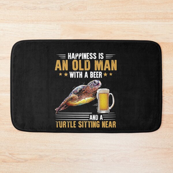 Item preview, Happiness Is An Old Man With A Beer And A Turtle Sitting Near designed and sold by BirdJamarcus.