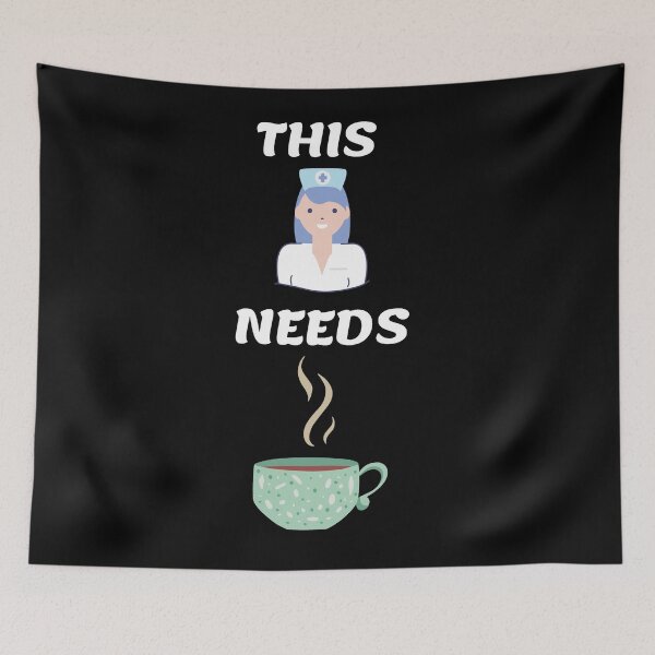 Item preview, This Nurse Needs A Coffee Clipart In Black designed and sold by LuckyKermit.