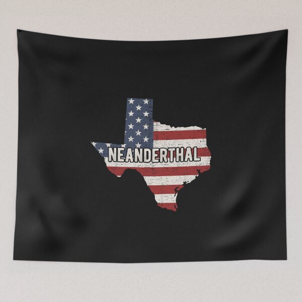 Item preview, Texas Neanderthal funny political humor American flag neanderthals  designed and sold by alenaz.