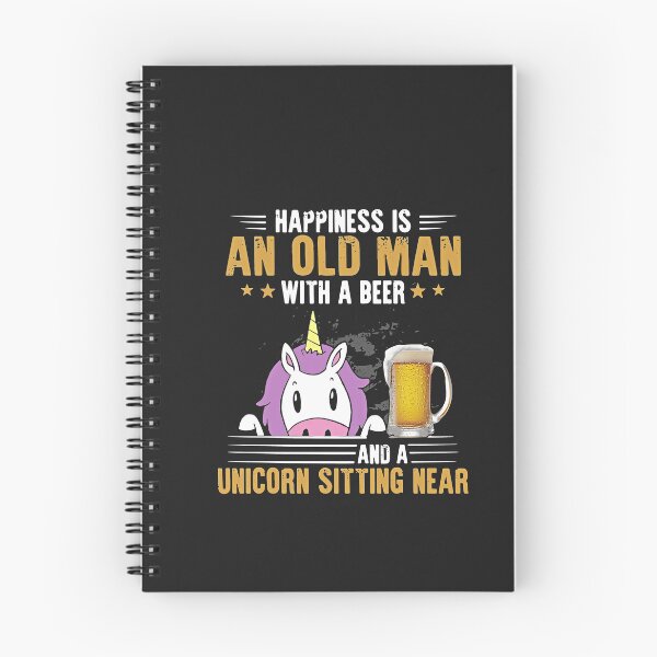 Item preview, Happiness Is An Old Man With A Beer And A Unicorn Sitting Near designed and sold by BirdJamarcus.