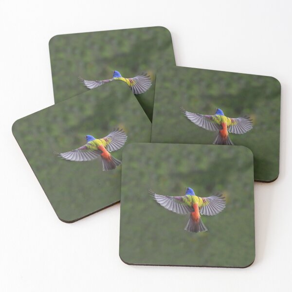 Item preview, Painted Bunting Bird in Flight designed and sold by candiscamera.