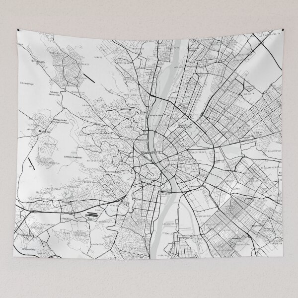 Item preview, Budapest, Hungary Map (Theme 1) designed and sold by Mapnify.