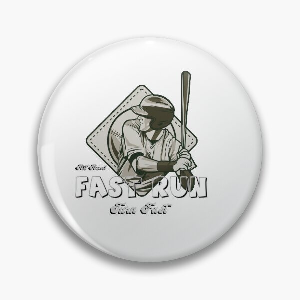 Item preview,  Hit Hard Run Fast Turn Left Baseball designed and sold by MrAbde.
