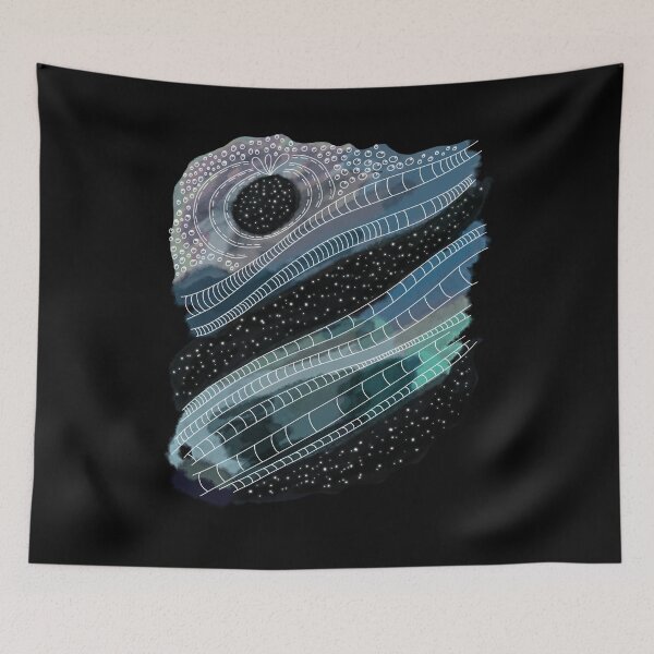 Item preview, Galaxy Sea Watercolor Frage Vintage designed and sold by AOCreativeProd.