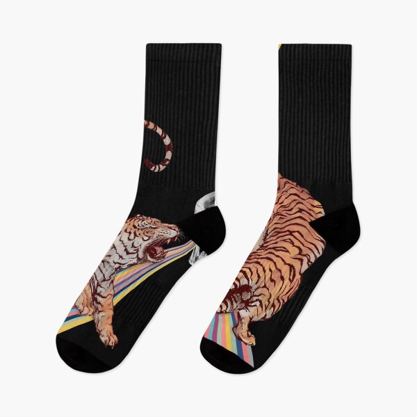 Item preview, Tigers rainbow skull in black designed and sold by ESCAPZ.