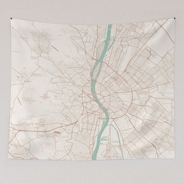 Item preview, Budapest, Hungary Map (Theme 2) designed and sold by Mapnify.