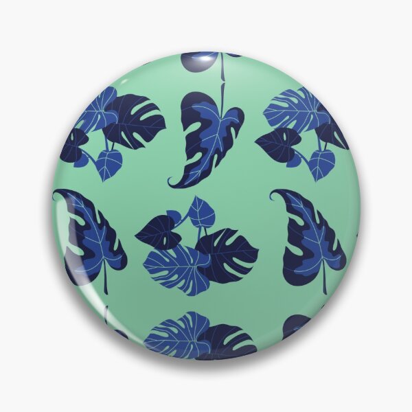 Item preview, Blue Maple Leaves Green Autumn Pattern designed and sold by artisticVoice byYen.