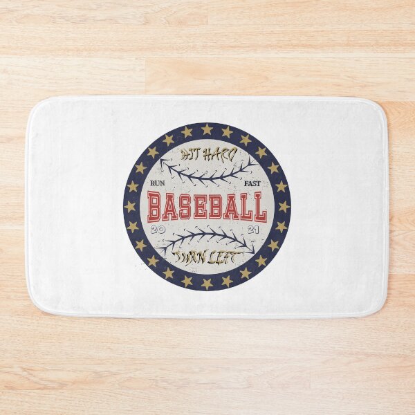 Item preview, Hit Hard Run Fast Turn Left "Baseball" designed and sold by MrAbde.