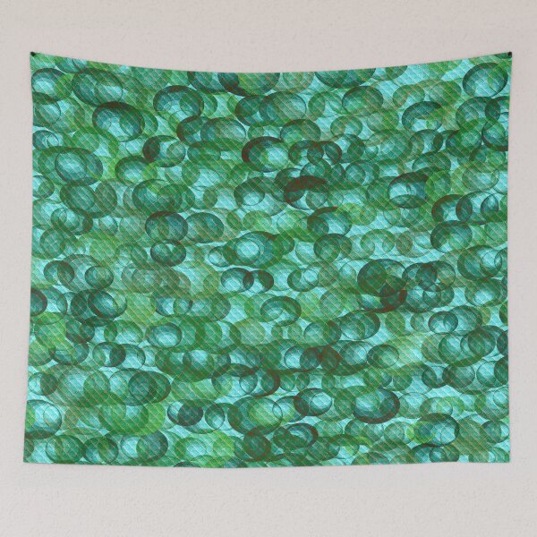 Item preview, Shades of Green Bubbles Pattern Design 01 designed and sold by vortexatelier.