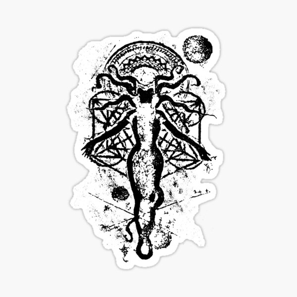 Vista previa del artículo con la obra «Darkhold Witch of Chaos», diseñado y vendido por Retro-Freak.