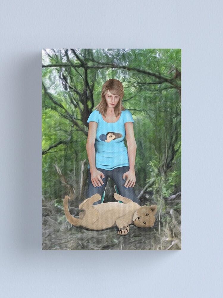 Alternate view of Curiosity and the Cat Canvas Print