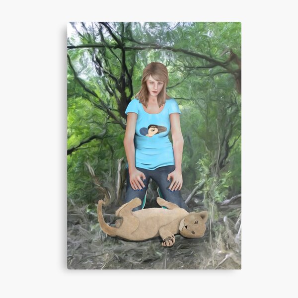 Curiosity and the Cat Metal Print