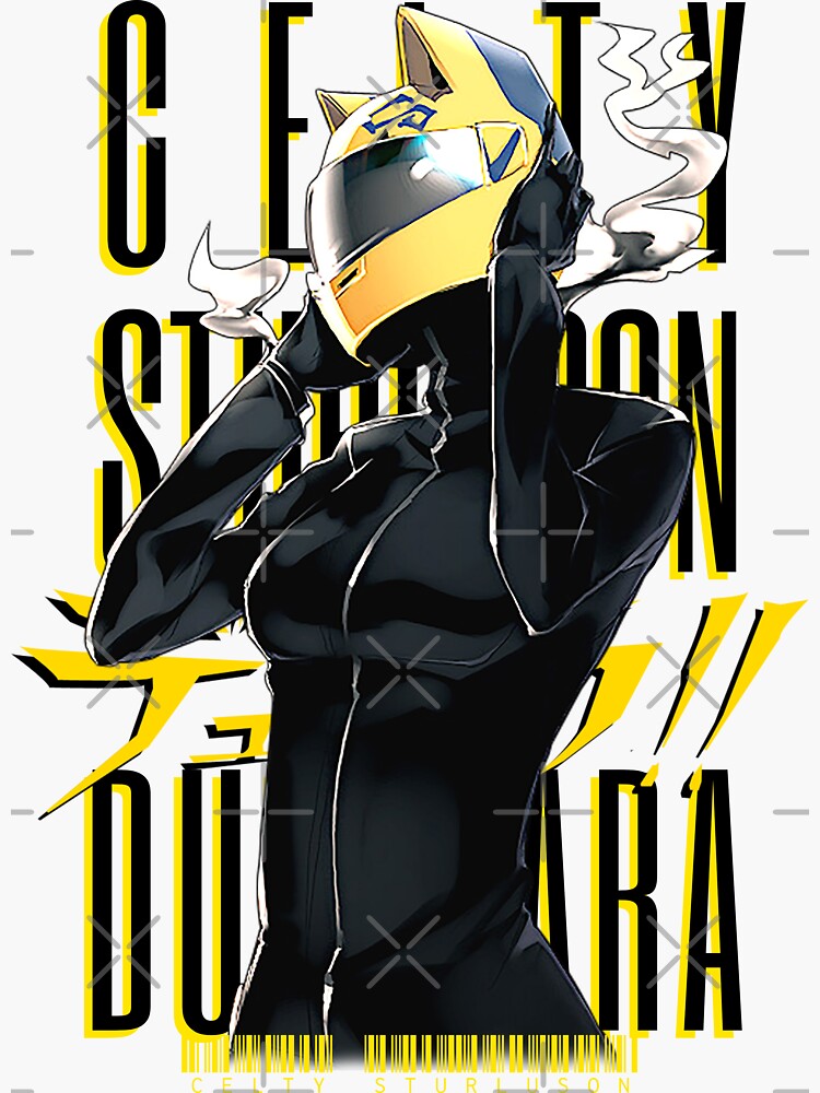Aperçu 3 sur 3. Sticker avec l'œuvre Celty Sturluson Durarara (blanc) créée et vendue par LokittyLevi.