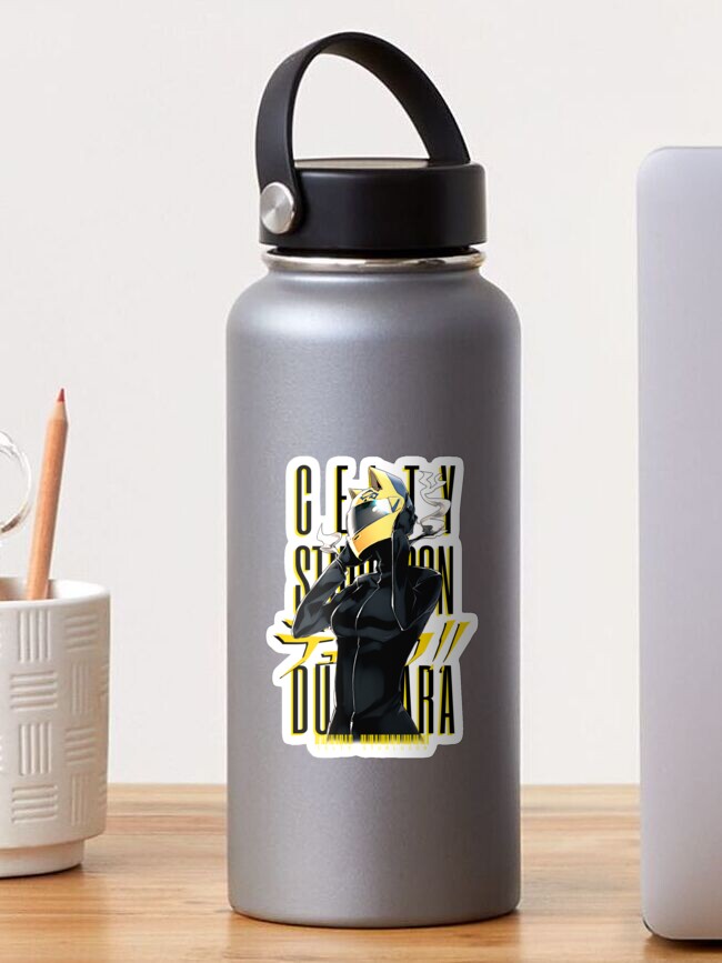 Aperçu 1 sur 3. Sticker avec l'œuvre Celty Sturluson Durarara (blanc) créée et vendue par LokittyLevi.