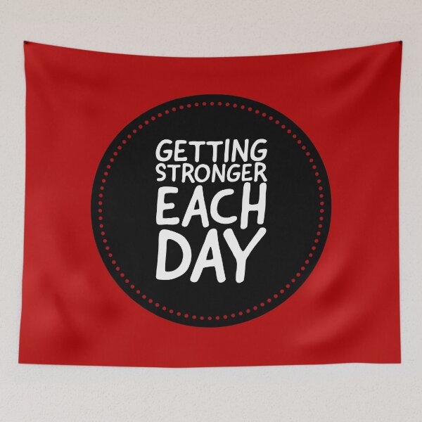 Item preview, Gym Motivation- Getting stronger each day motivational quotes designed and sold by MNSDesignHub.