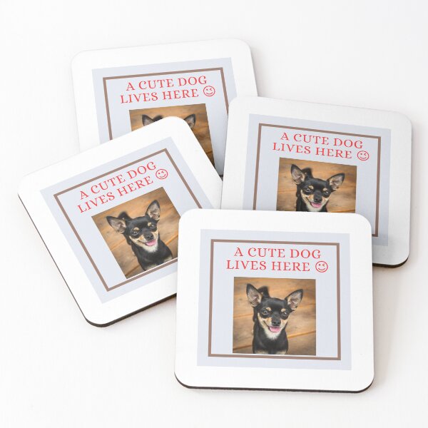Item preview, " A CUTE DOG LIVES HERE " CUTE DOG DESIGN designed and sold by findsbyjune374.