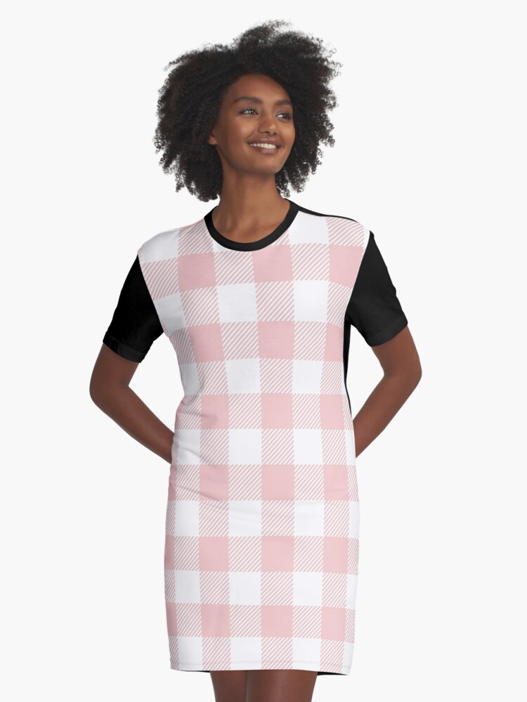 Black shops and white plaid baby dress