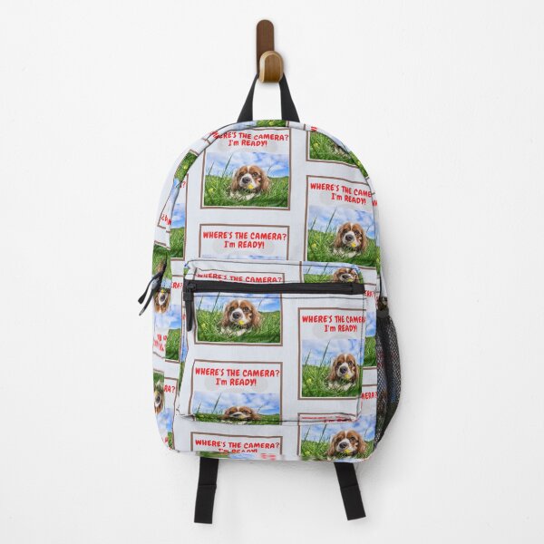 Item preview, " WHERE'S THE CAMERA? I'M READY! " CUTE DOG DESIGN designed and sold by findsbyjune374.