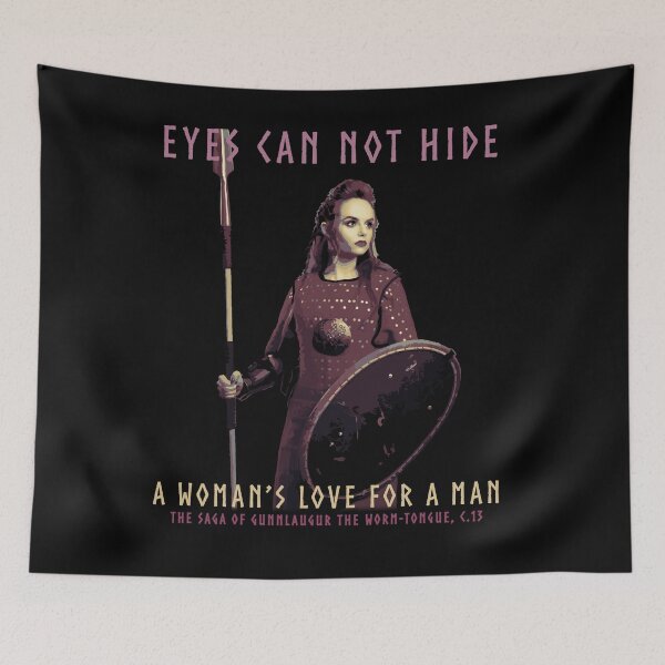 Item preview, Eyes Can Not Hide, Saga of Gunnlauger the Worm Tongue, Norse Proverb, Vikings, Shield Maiden, Viking Gift designed and sold by Proverbial Wisdom Design.