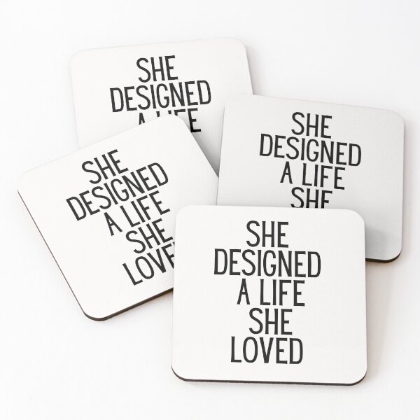 Item preview, She designed a life she loved. Text only design. Black text. designed and sold by JellyBeenzz.