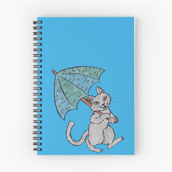 Item preview, Cat on a Stroll with a Fish Umbrella designed and sold by sakubunny.