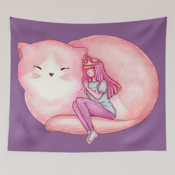 Item preview, Princess Bubblegum and Timmy the cat from Adventure Time™ designed and sold by Denise, Denisn't.