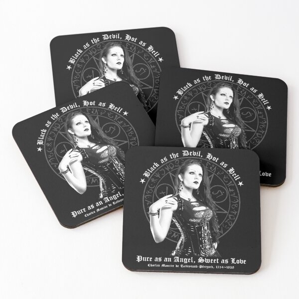 Aperçu de l'œuvre Noir comme le diable, Chaud comme l’enfer, Fille gothique, Design occulte, Design Goth, Design ésotérique, Goth Girl, Cadeau occulte créée et vendue par Proverbial Wisdom Design.