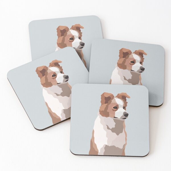 Item preview, Ginger Border Collie Dog Portrait Digital Illustration designed and sold by sherylwylie.