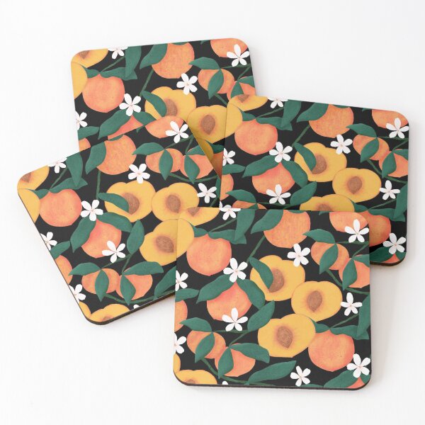 Item preview, Summer Peaches on Black designed and sold by RebeccaFlaherty.