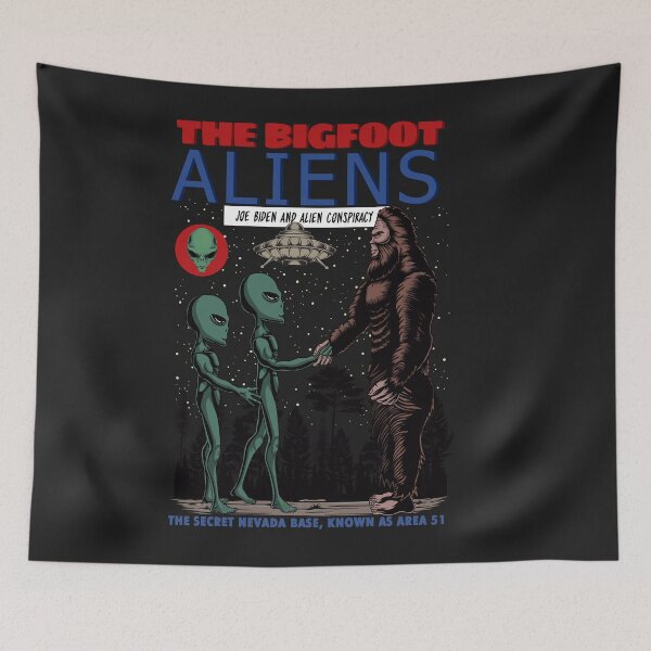 Item preview, Bigfoot and alien Conspiracy designed and sold by aref54311.